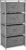 EVERGOODS Chest of Drawers for Bedroom, Drawer Fabric Storage Unit, Slim Tall Storage Tower with Metal Frame & Easy Pull Handles, Clothes Organiser for Wardrobe, Hallway, Living Room (Grey 4-Tier)
