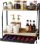 EVERGOODS Coffee Station Organizer with 2-Tier Countertop Shelf, Wooden Coffee Bar with Coffee Pod Drawer and Capsule Holder, Compatible, Kitchen Coffee & Tea Station