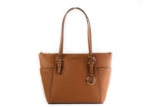 EXCLUSIVEMichael Kors Womens Charlotte Signature Leather Large Top Zip Tote Handbag Bag With Code