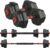 EXCLUSIVESongmics 20kg 2-in-1 Adjustable Hexagon Dumbbell Set with Barbell W/Code