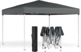 EXCLUSIVESongmics 3m x 3m Pop Up Gazebo & Carry Bag (Dark Grey / Beige) W/Code