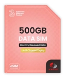 EXCLUSIVEThree 500GB Preloaded 5G Data SIM per month (Sim Only) Loaded Each Month Until November 2028 (Effective Price £2.90pm) with code (Business)