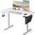 EXCLUSIVEVasagle Electric Height Adjustable 60 x 120 x (72-120) cm Standing Desk with Storage Bag (White / Brown) W/Code
