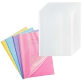 EXERZ Exercise Book Cover Clear, Water Resistant, Slip On Protective for Notebook, Book Sleeve, PP (A4 x 10, A4)