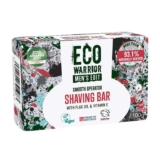 Eco Warrior Mens Shaving Soap Bar Coconut & Flax Oil With a Blend of Cedarwood, Birch Tar & Patchouli Essential Oils 100g