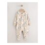 Ecru Giraffe 2.5 TOG Wadded Baby Sleepsuit