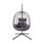 Egg-Shaped Hanging Chair with Soft Cushion & Headrest