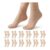 Eirian 12 Pairs Womens Sheer Ankle Socks, Nude