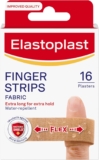 Elastoplast Extra Flexible Finger Strip Plasters (16 Pieces), Flexible and Durable Plasters for Fingers, Stretchy Fabric Plasters, Plasters Waterproof