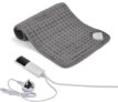 Electric Heat Pad with Automatic Switch Off 30x60cm 9 Heat Settings Energy Efficient Heating pad for Back Neck Shoulder Belly Heating Technology Detachable Controller Heat pad (Grey, 30cm x 60cm)