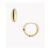 Ellis Domed Collection Gold-Tone Stainless Steel Hoop Earrings