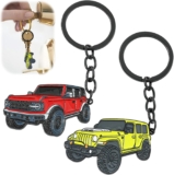 Embhlitfe 2 Pcs Keychain Compatible with Off Road Vehicle,Off Road Vehicle Key Pendant,Keychains Personalized Keyring Key Chain Accessories Charm, Gift for Valentines Day, Birthday, Easter