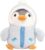 Embhlitfe Penguin Plush,25cm Blue Plush Penguin Stuffed Animal Penguins Plush Doll,Cartoon Penguins for Adults Christmas Birthday Gifts (Blue)