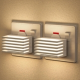 Emeritpro Night Light Plug in Wall with Dusk to Dawn Photocell Sensor, Plug in Night Light 2 Pack, 3000K Warm White, 3 Levels Dimmable, NightLight Kids for Hallway, Stairs, Bedroom, Kitchen, 1W