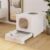 Enclosed Folding Cat Litter Box Toilet With Scoop