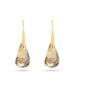 Energic Drop Earrings Brown, 18k Gold Finish