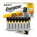 Energizer Alkaline Power – AAA Batteries (16 Pack) (£6.29 S&S)