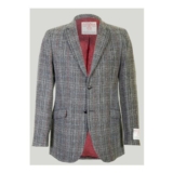 Eriskay Grey Overcheck HARRIS TWEED Mens Jacket