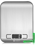 Etekcity Digital Kitchen Scales, Professional Food Weighing Scales with Premium Stainless Steel, Backlit LCD Display,
