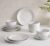 Ethan Embossed Stoneware 12 Piece Dinner Set – White