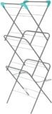 Everyday Requisite 3-Tier Clothes Airer, Indoor Clothes Drying Rack with 14 m Washing Line, Silver