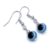 Evil Eye Earrings, 8mm Bright Blue Resin Beads, Nickel-Free Hooks