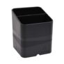 Exacompta ECOBlack Pen-Cube Pen Pot, 2 Sections, 747493mm, Black