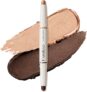 Exmiloo Double-Ended Waterproof Eyeshadow Stick, Smudge-Proof, Transfer-Resistant Cream Eyeshadow with Shimmer Finish, High-Pigment, Long-Lasting for Everyday or Bold Makeup, Bronze Glow