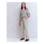 Exposed Button Straight Jeans