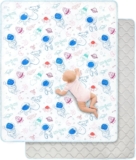 Extra Large Play Mat for Floor 150×180 cm,Thick Playmats,Soft Non-Slip Mat for Crawling & Playing,Machine Washable Portable Playpen Mat Pad for Tummy Time,Astronaut Space