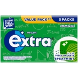 Extra Spearmint Flavour Xylitol Sugarfree Chewing Multipack 5 x 10 Pieces