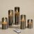 Eywamage Grey Glass Flameless LED Candles with Remote, Flickering Slim Tall Battery Operated Pillar Candles Set of 5