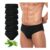 FALARY Bamboo Mens Underwear Pack 6 Black Size S