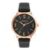 FCUK Rose Case round Shape Black Strap Quartz Watch
