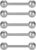 FECTAS 5pcs 14G Surgical Steel Nipple Tongue Bar Set Body Piercing Jewelry 12-18mm