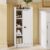 FEONASE 7 Tie Bathroom Storage Cabinet, Freestanding Bathroom Cabinet with Magnetic Door and Adjustable Shelves, 80x22x34cm, White Slim Bathroom Cabinet MDF for Small Spaces, White