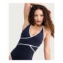 F&F Contrast Trim Wrap Front Swimsuit