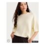 F&F Textured Oversized Fit T-Shirt in Yellow