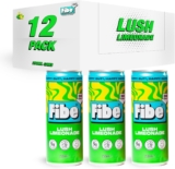 FIBE Prebiotic Soda Boosts Immune System Low Calories Vitamin B&C Vegan & Gluten Free Recyclable & Sustainable – 12 x 250ml (12x, Lush Limeonade)