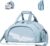 FIORETTO 30L Sports Gym Bag with Wet Pocket & Shoe Compartment, Sports Holdall Backpack for Men Women Light Blue