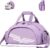 FIORETTO 30L Sports Gym Bag with Wet Pocket & Shoe Compartment, Water Repellent Weekend Hospital Overnight Bag for Women, Sports Holdall Backpack (Purple)