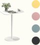 FLEXISPOT Side Table for Sofa Bedroom Living Room Office, End/Bedside Table Coffee Table for Small Spaces, Steel 50x38x65 White