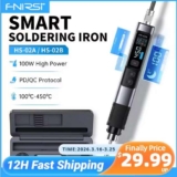 FNIRSI HS-02 Smart Soldering Iron ( HS-02A-B or HS-02B-K / USB-C / LCD Display ) – £16.83(new) w/code10% cashback FNIRSI Official Store