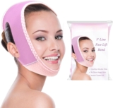 Face Slimming Chin Strap Adjustable Jawline Support Strap for Double Chin Care, Comfortable Breathable V Line Face Band for Women