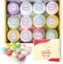 Fafamara Bath Bombs, Gift Set Rich in Essential Oils Natural Handmade Bath&Spa Fizzles Marvelous Salts to Moisturize Skin and Relieve Stress Romantic Gifts for Her/Him/Girlfriend/Wife (Pack of 12)