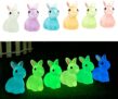 Falafoty 60Pcs Mini Resin Rabbit, 2.3cm Luminous Bunny Miniature Figurine,Easter Glow Rabbits Figurine Garden Landscape Ornament DIY Craft for Dollhouse Fish Tank Aquarium Easter Table Decor (Rabbit)