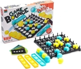Falafoty Bounce Ball Duel Family Party Game with 16 Balls,Bounce Off Ball Board Game Educational Strategic Game Challenge,Pop Out Interactive Table Game,Party Travel Familygame for Kid Adult (Orange)