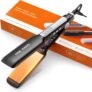 Faszin Professional Hair Straighteners, 42mm Wide-Plate Titanium Negative Ion Flat Iron, 30s Rapid Heating, Real-time Temperature Display, 11 Adjustable Temperature Levels (130-230)