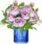 Faux Flowers Outdoor Artificial Flowers Fake Peony Silk Light Purple Hydrangea Bouquet Decor Plastic Realistic Flower Arrangements Wedding Decoration for Home Office Party Decor 4406