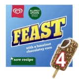 Feast Chocolate & Hazelnut / Caramel ice Cream Sticks – 4x90ml (Nectar Price)